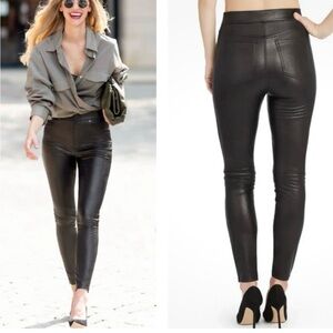 Women's spanx  black Leather Pants / leggings / jeggings
